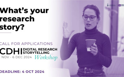 Call for Applications: Digital Research Storytelling Workshop, 1 Nov-6 Dec 2024 