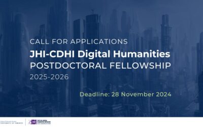 Call for Applications: JHI-CDHI Digital Humanities Postdoctoral Fellowship, 2025-2026